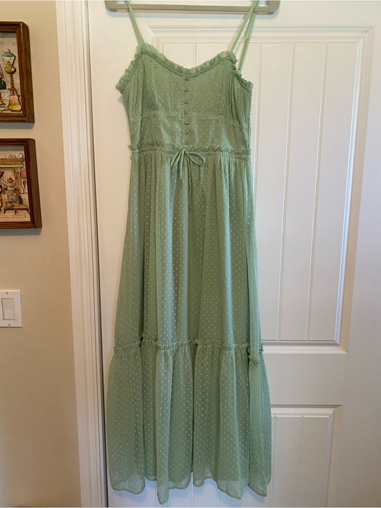Patrons of Peace Dresses & Skirts - Patrons of Peace Quiet Green Smocked Midi Dress